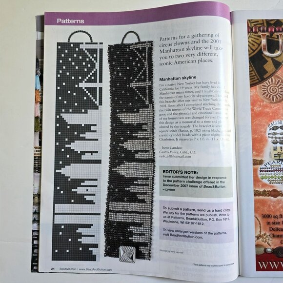 Bead and Button Magazine June 2008 Japanese Loomwork Patterns Inside - Picture 4 of 16